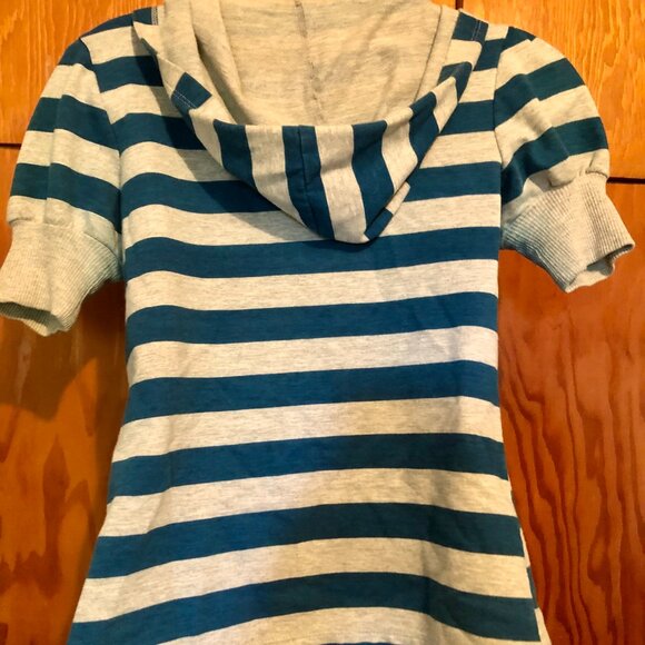 Vintage Y2K Love on a Hanger Striped zip up hoodie with two pockets, Size S - Picture 6 of 7